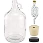 North Mountain Supply - 1G-38-ST-TB-1 1 Gallon Glass Fermenting Jug with Handle, 6.5 Rubber Stopper, Twin Bubble Airlock…