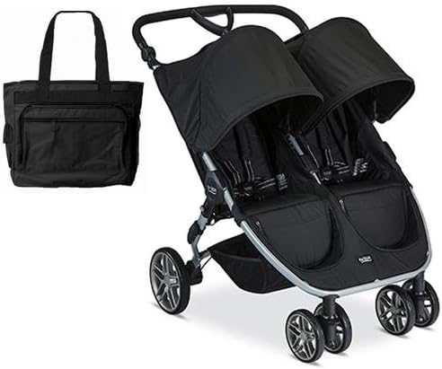 Britax Systems 2017 B-Agile Double Stroller with Diaper Bag - Black