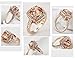 Yellow Shinning Cubic Zirconia Topaz Rings For Women 18K Rose Gold Plated