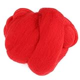Needle Felting Starter Kit 1 Roll Colorful Felting Wool Roving Hand Spinning Sewing Trimming Merino Wool Fibre(Red)