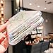 KESTAR Flower Case for iPhone 8 Plus/iPhone 7 Plus, Soft Clear Flexible TPU Rubber Real Dried Flowers Case Glitter Floral Cover for iPhone 7 Plus/8 Plus (Pink Flower Frame)