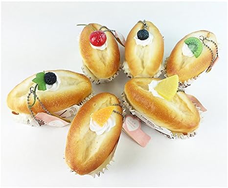 Japanese Scented Fruit Bread Squishy Key Chain Bag Accessories 1pc (Random)