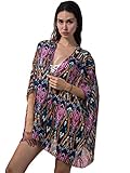 Choies Women's Geometric Print/ Tribal Poncho Cover Up Kimono