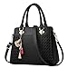 YoLin Handbags for Women Ladies Purses Messenger Bags Classy Tote Bag Designer Satchel Black