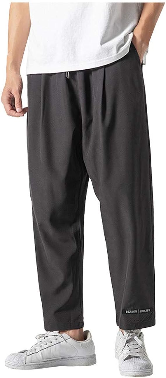 メンズ スウェットパンツ 9部丈 カジュアル スポーツ イージー パンツ 無地 ゆったり ズボン ウェストゴム レジャー カジュアル 大きいサイズ ジョガーパンツ 春 夏 秋 冬 ロングパンツ 通販 Amazon