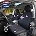 FREMONT AUTO Car Seat Covers Set for Cars, Trucks, Vans, SUV - Butterfly, Airbag Compatible (Polycloth) (Purple)