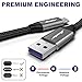 Hicober USB Type C Cable Fast Charging, 5A USB C Cable Charge, Type C Charger Cord Compatible with Samsung Galaxy S10 S9 S8 Note 9 8 Pixel 3 GoPro USB C devices-2Pack 6.6ft(Nylon Braided)
