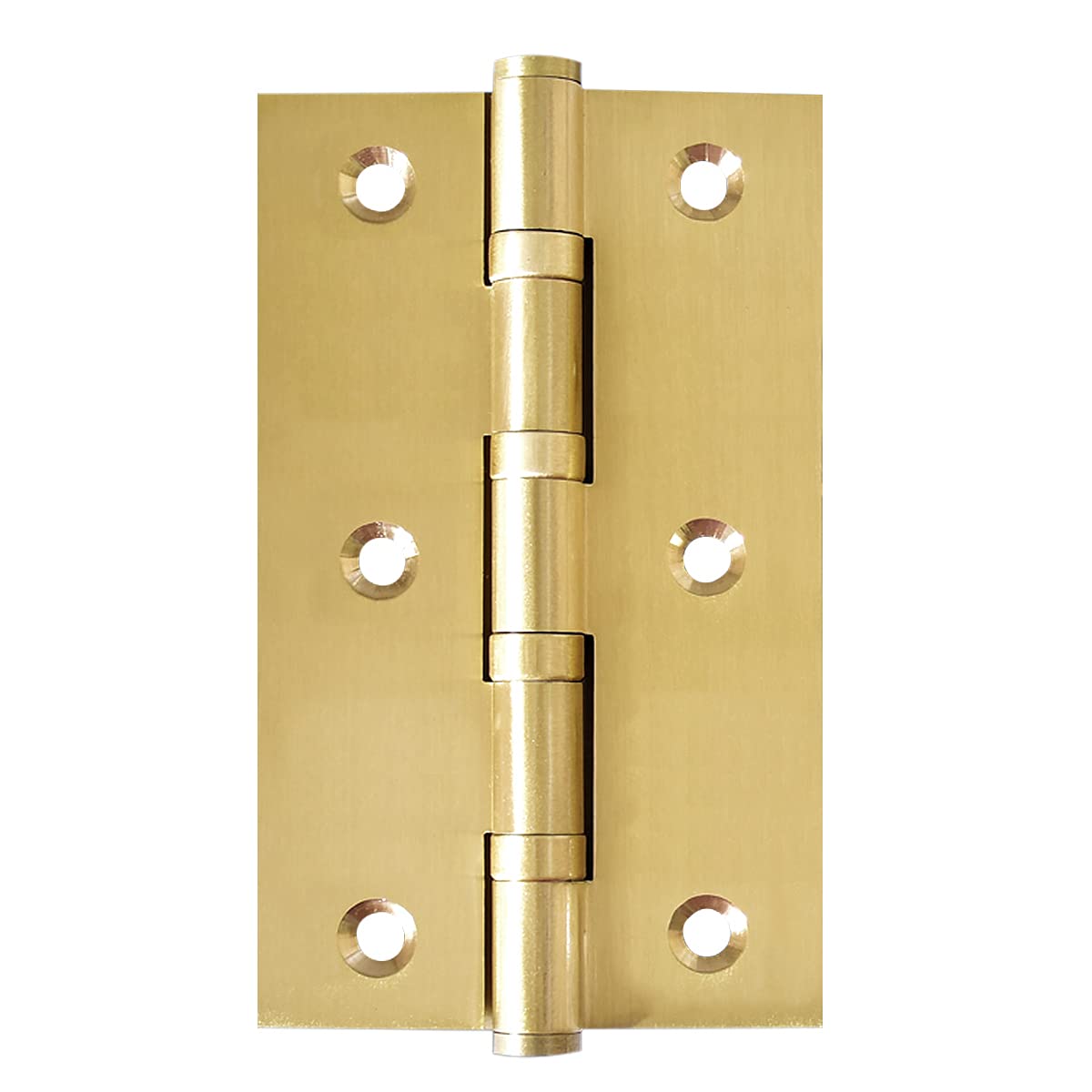 Door Hinges 2 Pieces, Polished Brass Cabinet Drawer Hinges Smooth Solid Hinges for Living Doors,Oak Doors(Length3inch 75mm Brass)
