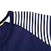 Girls Cotton Long Sleeve Casual Cartoon Appliques Striped Jersey Dresses (5T, Unicorn)