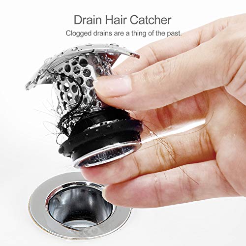 LEKEYE Drain Hair Catcher/Bathtub Stopper/Drain Protector/Stainless