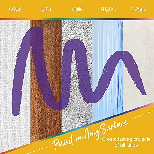 Crafts 4 All Acrylic Paint Markers Set 12, Broad Tip Tip Acrylic