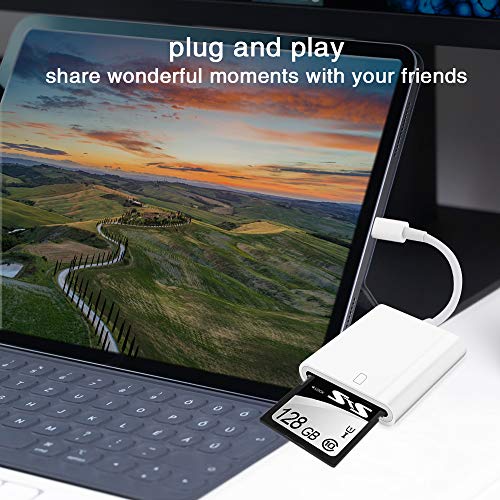 SD Card Reader for iPhone/iPad/Camera,Trail Camera viewer Micro SD Card Adapter Support iOS System Portable Memory Card Reader is a Witness to Your Good Times(White)
