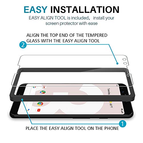 image for [3 Pack] LK Screen Protector for Google Pixel 3, Tempered Glass [HD-Cl