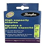 High-Capacity Staples, 3/8" Leg Length, 2500 Per Box