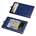 Arae Card Holder Vertical PU Leather Badge Holder with 1 Clear ID Card Window 1 Card Slot and 1 Neck Lanyard for Office/School ID Credit Card Driver License - Blue