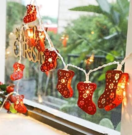 Amazon Wies Ledイルミネーション クリスマスデコレーション クリスマスソックス 靴下 かわいい 電池式 3m 球 おしゃれ クリスマスツリー 電飾 飾り付け 室内 玄関 壁 オーナメント クリスマスツリー おもちゃ
