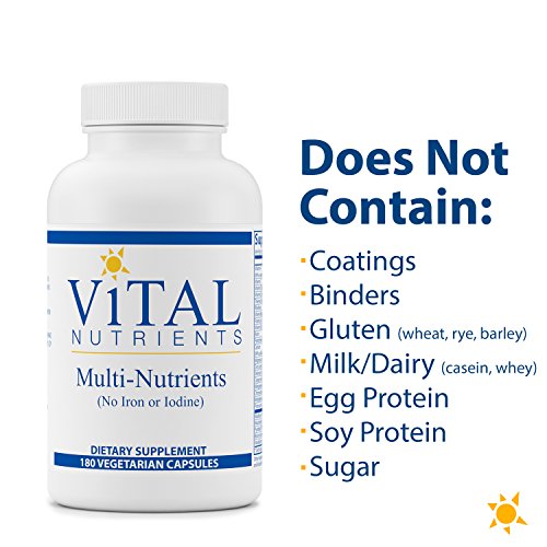 Vital Nutrients MultiNutrients (No Iron or Iodine) Comprehensive