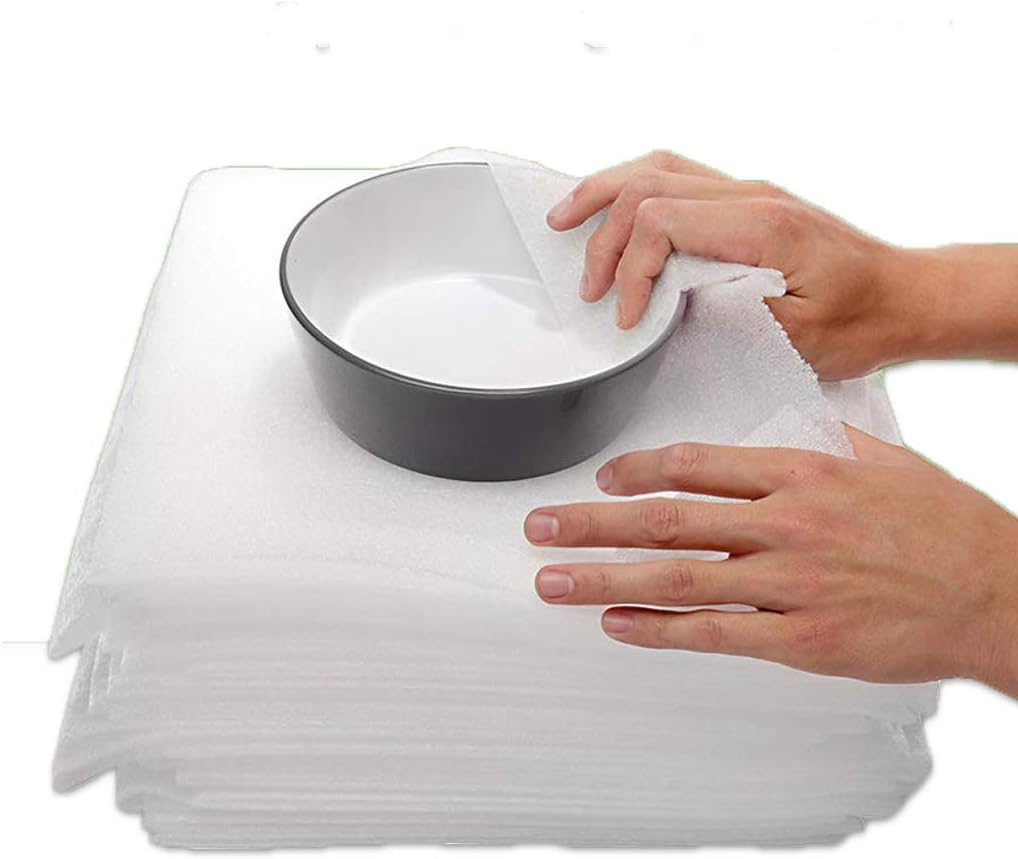 50 Pack Mighty Gadget (R) 12" X 12" X 1/8" Moving Supplies Packing Foam Sheets (White): Office Products