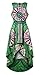 Inorin Womens Dresses African Print Maxi High Low Sleeveless Party Formal Dress,Green,Large