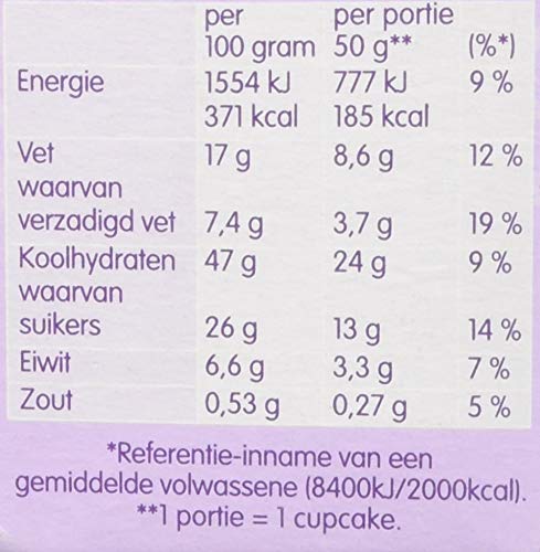 Dr. Oetker cupcakes natural baking mix 8 pakken, mix suitable for 12 cupcakes, without cupcake tins - Afbeelding 4