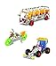 Lightahead Assembly Metal Model Kits Toy Building Puzzles Metal 3 Vehicle Models Kits Construction Play Set, 605 pcs traffic series (Bus, Racing Car, Motorcycle)