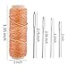 10 Colors Thread Cord with 20pcs Large-Eye Stitching Needles,330 Yards 150D Leather Sewing Waxed Thread Cord,Each of 33 Yards …