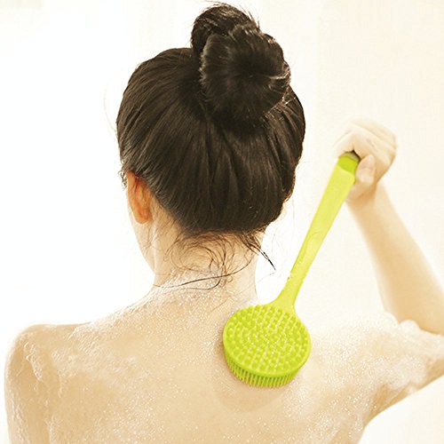 Bath Body Brush Soft Silicone Shower Brush with Long Handle and Ultra-soft Bristles Great for Sensitive skin, Elderly and Children