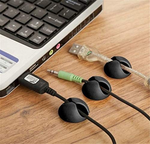 ❤Ywoow❤ / Set of Cable clamp Winder Cable Organizer Desktop line Storage Charger Cable Holder Cable Clips Cable