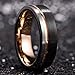 King Will Loop Tungsten Carbide Wedding Band 6mm Rose Gold Line Ring Black Silver Brushed Comfort Fit