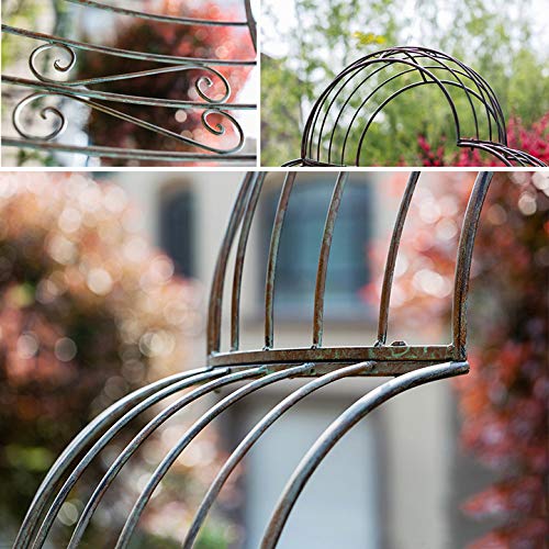 CJSWT Rosenbogen, Garten Rankhilfe Kletterpflanzen, Torbogen Metall, wetterfest, Indoor/Outdoor, Toll für Hinterhof… – Bild 8