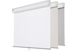 Persilux Window Shades Cordless Window Blinds Shades 100% Blackout Roller Shades UV Protection Energy Saving Cordless Shades for Windows, Home and Office (39" W x 72" H, White)