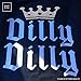 Daft Threads Dilly Dilly Gold Crown T-Shirt & Sticker Royal Blue (X-Large)