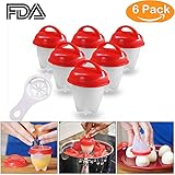YTH Egg Cooker-Silicone Egg Poachers for hard boiled eggs,Egg Cups AS SEEN ON TV,Hard&Soft Maker,Boil Eggs Without the Egg Shell (Pack of 6) (Silicone Egg)