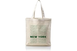 WDSXWH New York Aesthetic Tote Bag, Travel Souvenir Canvas Tote Bag, Reusable, Suitable For Friendship Gifts, Leisure Vacation, Shopping, Work