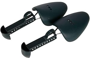 Angoily Adjustable Ladies Plastic Shoe Stretcher 2 Pairs Black Women Shoe Expander Boot Holder for Wide Feet