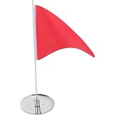 HEMOTON Portable Golf Flagstick with Hole Cup, Stainless Steel Putting for Backyard Indoor Practice, Mini Golfing Target Training Aid Accessories for Office Home