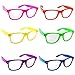 Lot of 6 Nerd Glasses Buddy Holly Wayfarer Clear Lenses (Multi Color Frames Clear enses)