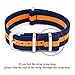 CIVO Watch Bands Premium Ballistic Nylon Watch Strap Stainless Steel Buckle (Navy/Pumpkin, 20mm)