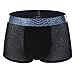 Vogyal Men See Through Underwear Sexy Mens Lingerie Mesh Breathable Boxer Briefs(Pack of 4)