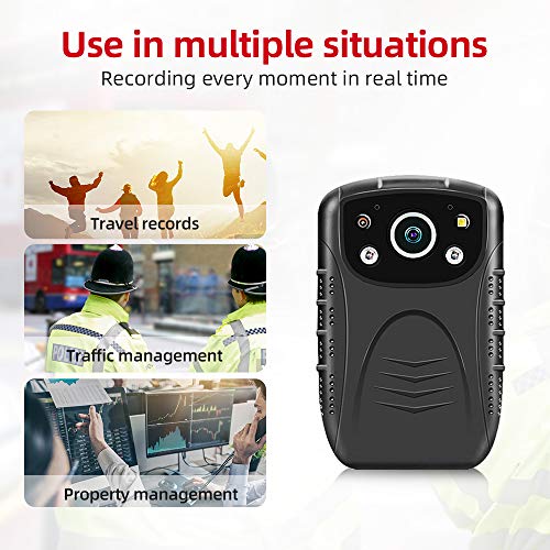 Body Worn Camera with Audio,1296P CAMMHD Police Body Cameras for
