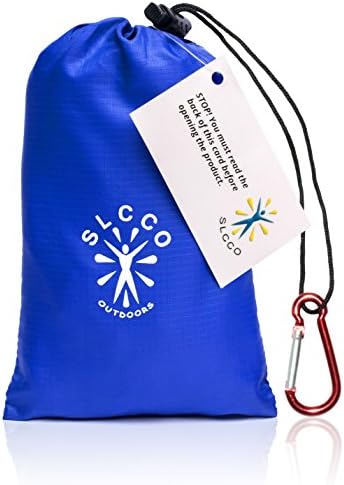 SLCCO Outdoor Beach & Picnic Blanket - Waterproof & Sand Proof Red Mat - Foldable Compact Quick Dry & Ultralight - for Camping & Backpack - Mini Portable Travel Ground Cover Tarp 55"x72"
