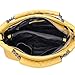 Jack&Chris Splicing Satchel Crossbody Bags for Women Leather Top Handle Handbags, WB503 (Mustard)