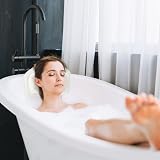 Gukasxi Bathtub Pillow White PVC Head Neck Support Non-slip Suction Cups Spa view 6