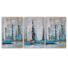 Wall26-3 Plane Canvas Wall Art-Abstract Oil Painting-Giclee Painting Wall Bedroom Living House Decoration Home Art - 16"x24" x 3 Panels