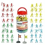 Liberty Imports Cowboys & Indians Big Bucket of Toy Soldiers Army Men Figurines (140 Pcs)