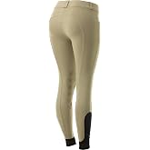 Equinavia Astrid Silicone Knee Patch Riding Breeches for Women High Comfort | Riding Pants for Women, Mid-Rise Waistband, Front Zip and Hook Slide Closure, Phone Pockets, Ventilated Mesh Sock Bottoms