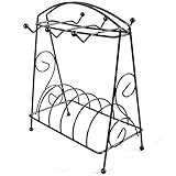 Folinstall Metal Coffee Mug Holder, Hold 6 Coffee Cups Saucers, Tea Cup Rack, Glass Air Drying Stand, Black …