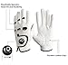 FINGER TEN Men’s Golf Glove Left Hand Right with Ball Marker Value 2 Pack, Weathersof Grip Soft Comfortable, Fit Size Small Medium ML Large XL (Medium, Worn on Left Hand)