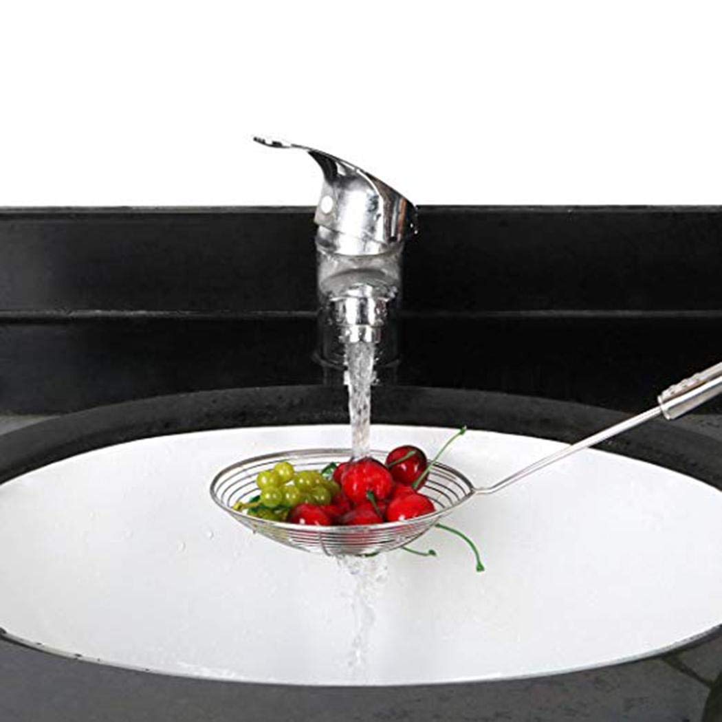 Kirken Restaurant Kitchen Mesh Strainer Non Slip Handles Fry Spoon Noodle Basket Food Strainers