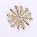 VK Accessories White Snowflake Brooch Pin Shiny Crystal Breastpin for Xmas Nickel Free
